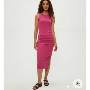 Michael Stars Wren Midi Dress - Flamingo pink - Size large